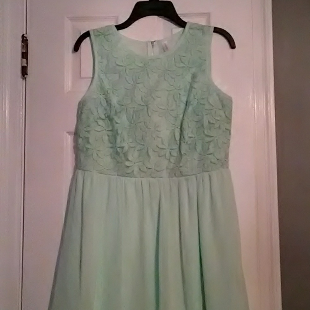 Mint green summer dress